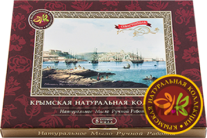 Сувенирный набор крымского мыла с марками Акварели Крыма (2 бруска по 50г.), 100 г : КОЛЛАЖ Севастополь